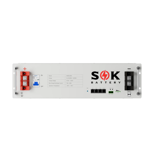 SOK 48V 100Ah rack LiFePO4 battery front view