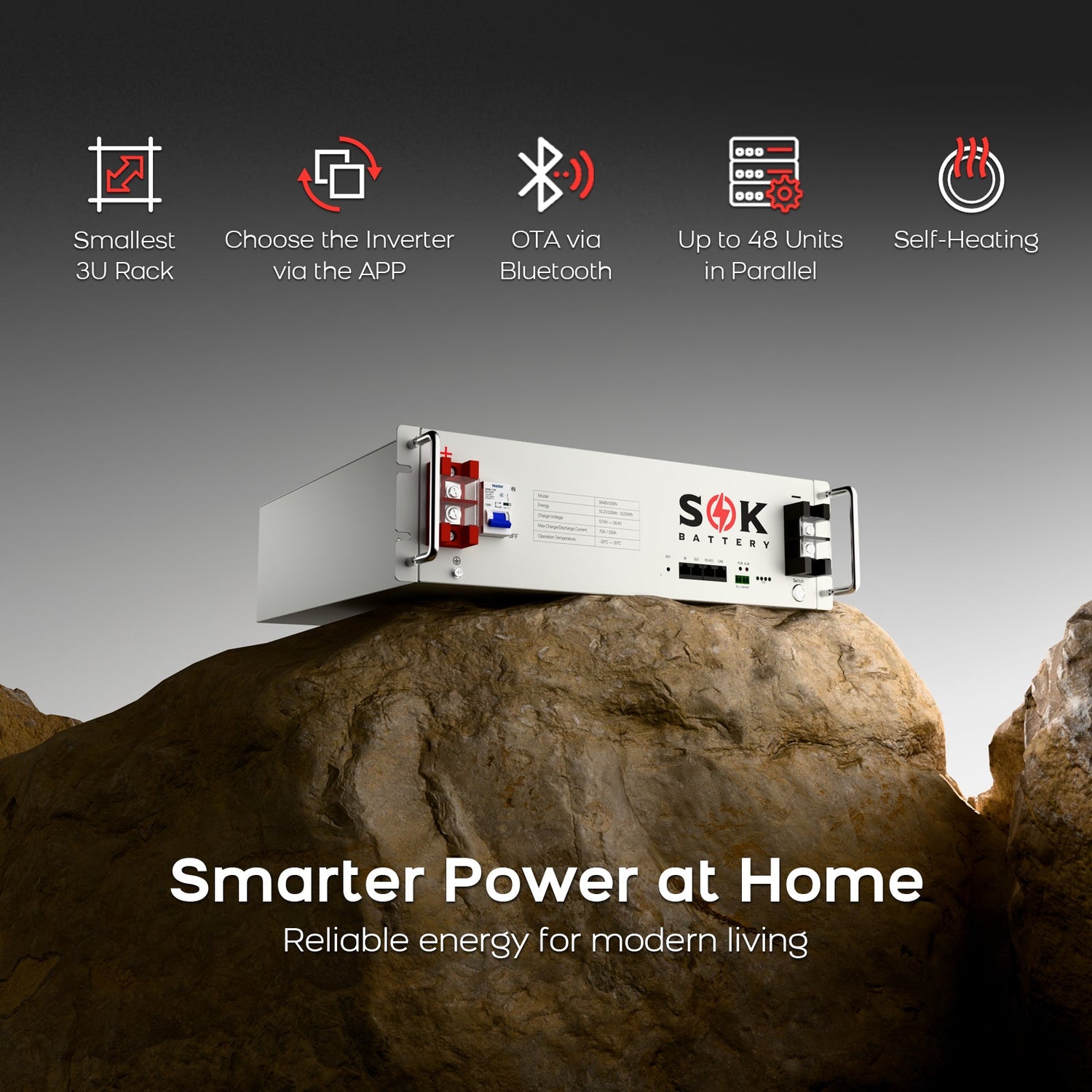 SOK 48V 100Ah Lifepo4 battery selling points
