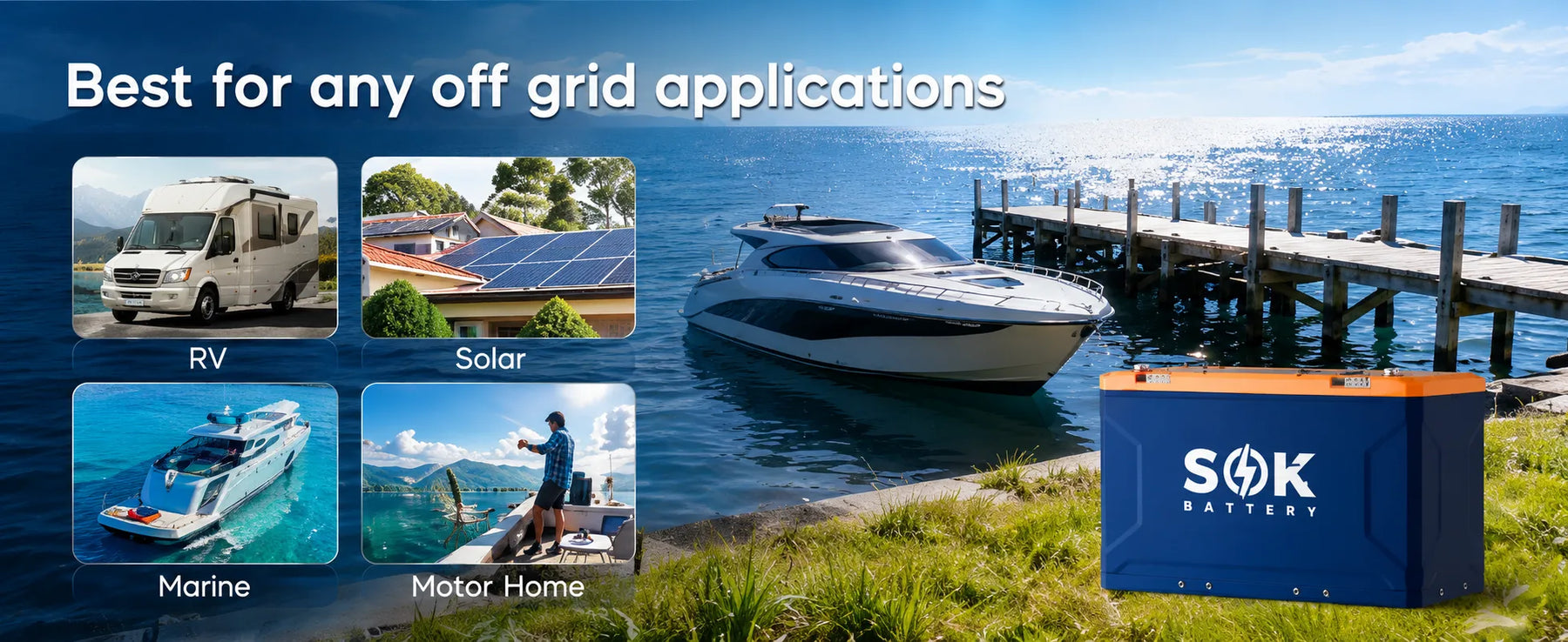 24V LiFePO4 Battery for Motorhomes, Marine & Off-Grid Solar