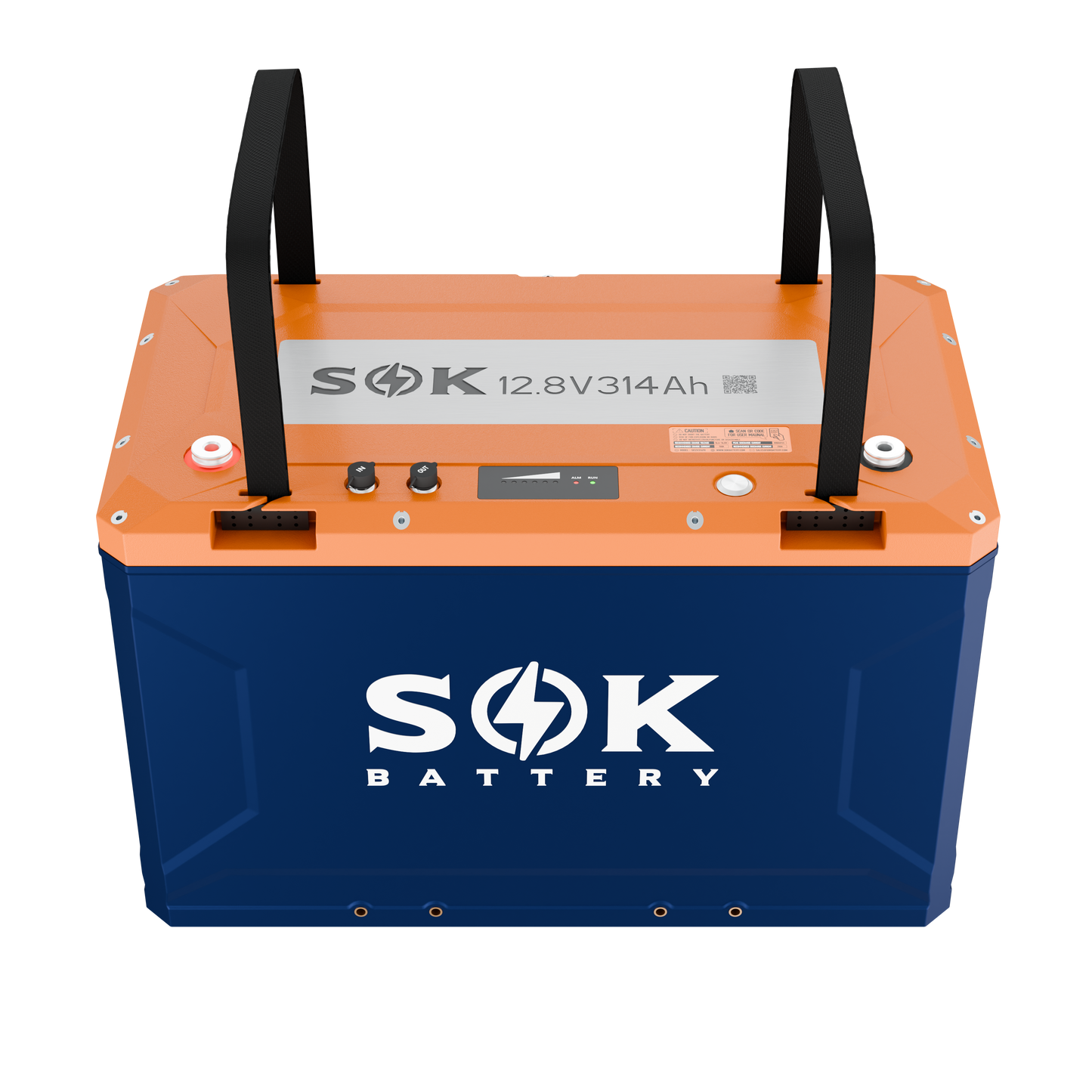 SOK 12V 314Ah LiFePO4 Batterie Schrägansicht