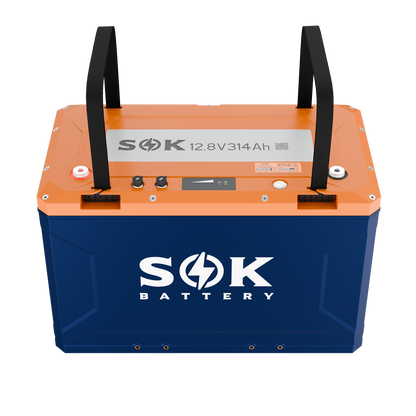 SOK 12V 314Ah LiFePO4 Batterie Schrägansicht