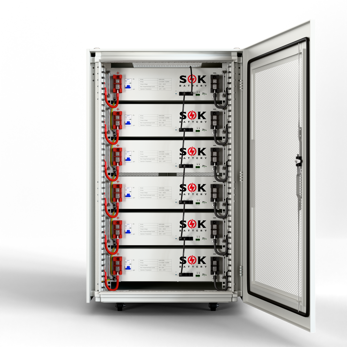 SOK accukast met wielen en busbar