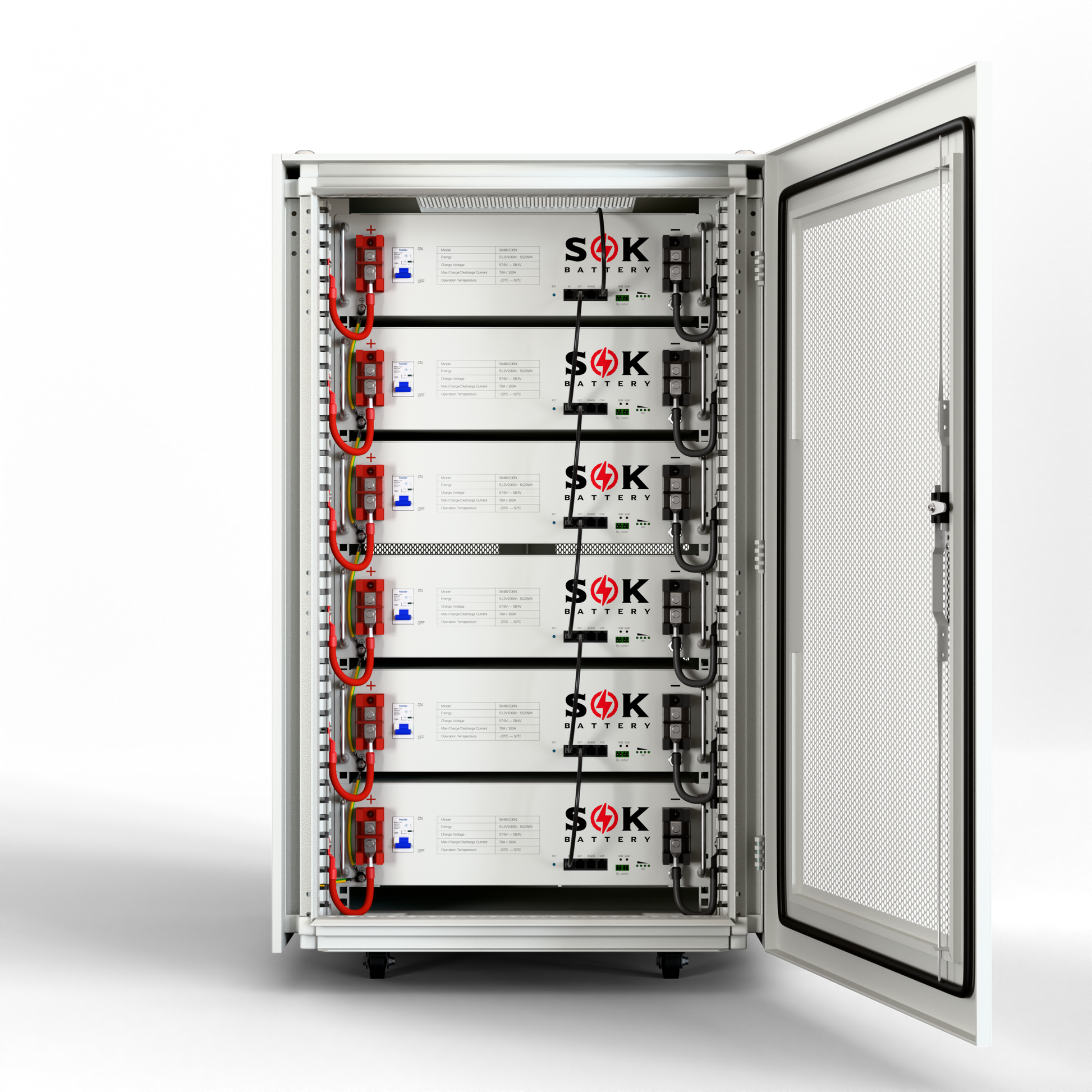 SOK accukast met wielen en busbar
