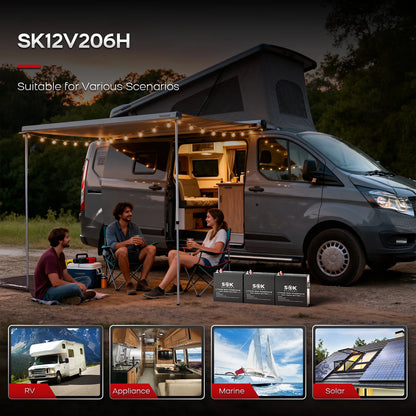 SOK 12V 206Ah LiFePO4 Batterie für Wohnmobil- und Camper-Systeme