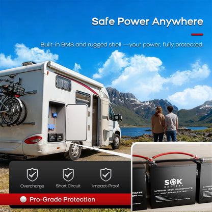 SOK 12V 206Ah LiFePO4 Batterie Leistungsübersicht