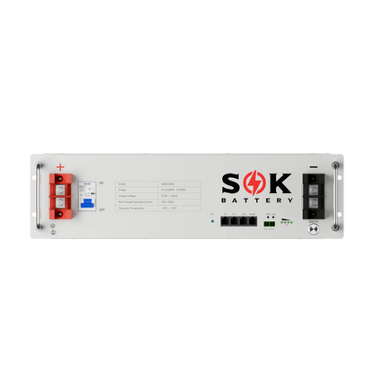 SOK 48V 100Ah rack LiFePO4 battery front view