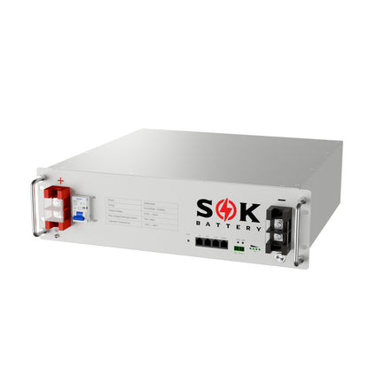 48V 100Ah Server Rack LiFePO4 Battery | 5.12kWh Solar Storage