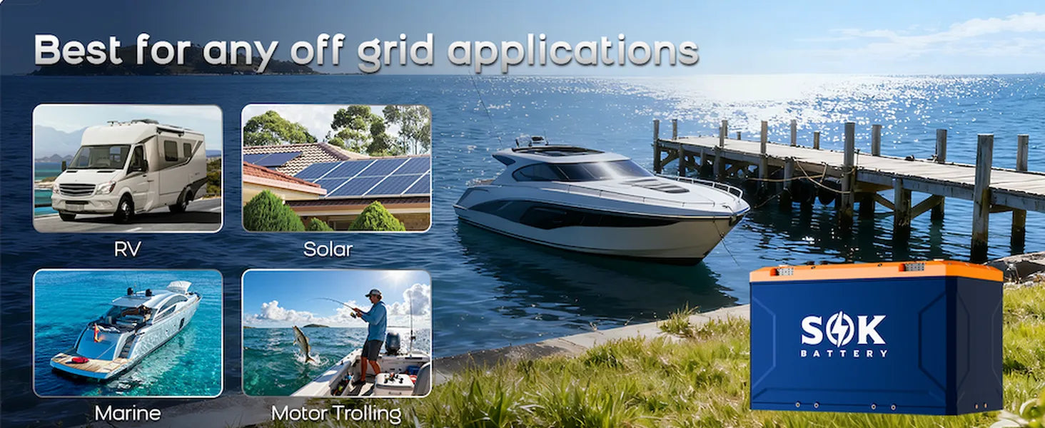 12V LiFePO4 Battery for Motorhomes, Marine & Off-Grid Solar